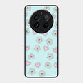 Heart With Blossom Glossy Metal Case Cover For Realme 12 Pro 5G