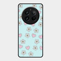 Heart With Blossom Glossy Metal Case Cover For Realme 12 Pro Plus 5G