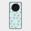 Heart With Blossom Glossy Metal Case Cover For Realme 13 5G