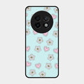 Heart With Blossom Glossy Metal Case Cover For Realme 13 Plus 5G