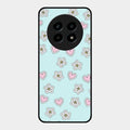 Heart With Blossom Glossy Metal Case Cover For Realme 13 Pro Plus 5G