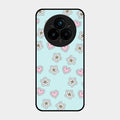 Heart With Blossom Glossy Metal Case Cover For Realme 14 Pro 5G