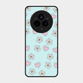 Heart With Blossom Glossy Metal Case Cover For Realme 14 Pro Plus 5G