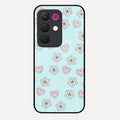 Heart With Blossom Glossy Metal Case Cover For Realme 15X 5G