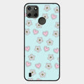 Heart With Blossom Glossy Metal Case Cover For Realme C25Y