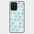 Heart With Blossom Glossy Metal Case Cover For Realme C35