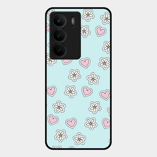 Heart With Blossom Glossy Metal Case Cover For Realme C75 5G