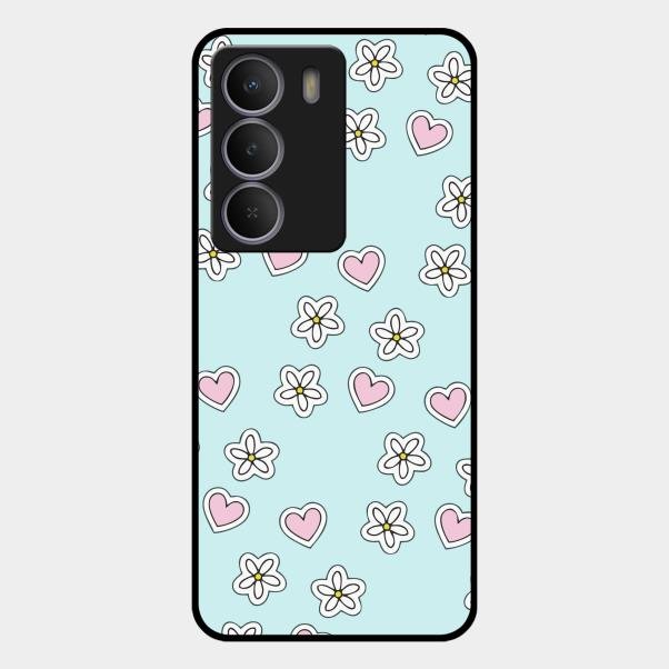 Heart With Blossom Glossy Metal Case Cover For Realme P3 Lite 5G