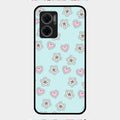 Heart With Blossom Glossy Metal Case Cover For Redmi 11 Prime 5G