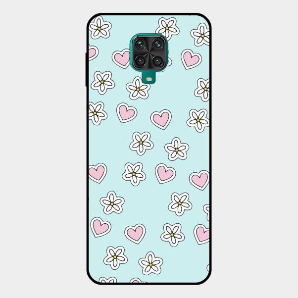 Heart With Blossom Glossy Metal Case Cover For Redmi Note 10 Lite