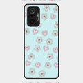 Heart With Blossom Glossy Metal Case Cover For Redmi Note 10 Pro