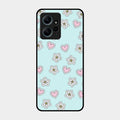 Heart With Blossom Glossy Metal Case Cover For Redmi Note 12 4G