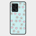 Heart With Blossom Glossy Metal Case Cover For Redmi Note 12 Pro Plus 5G