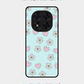 Heart With Blossom Glossy Metal Case Cover For Redmi Note 14 Pro 5G