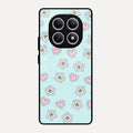 Heart With Blossom Glossy Metal Case Cover For Redmi Note 15 5G