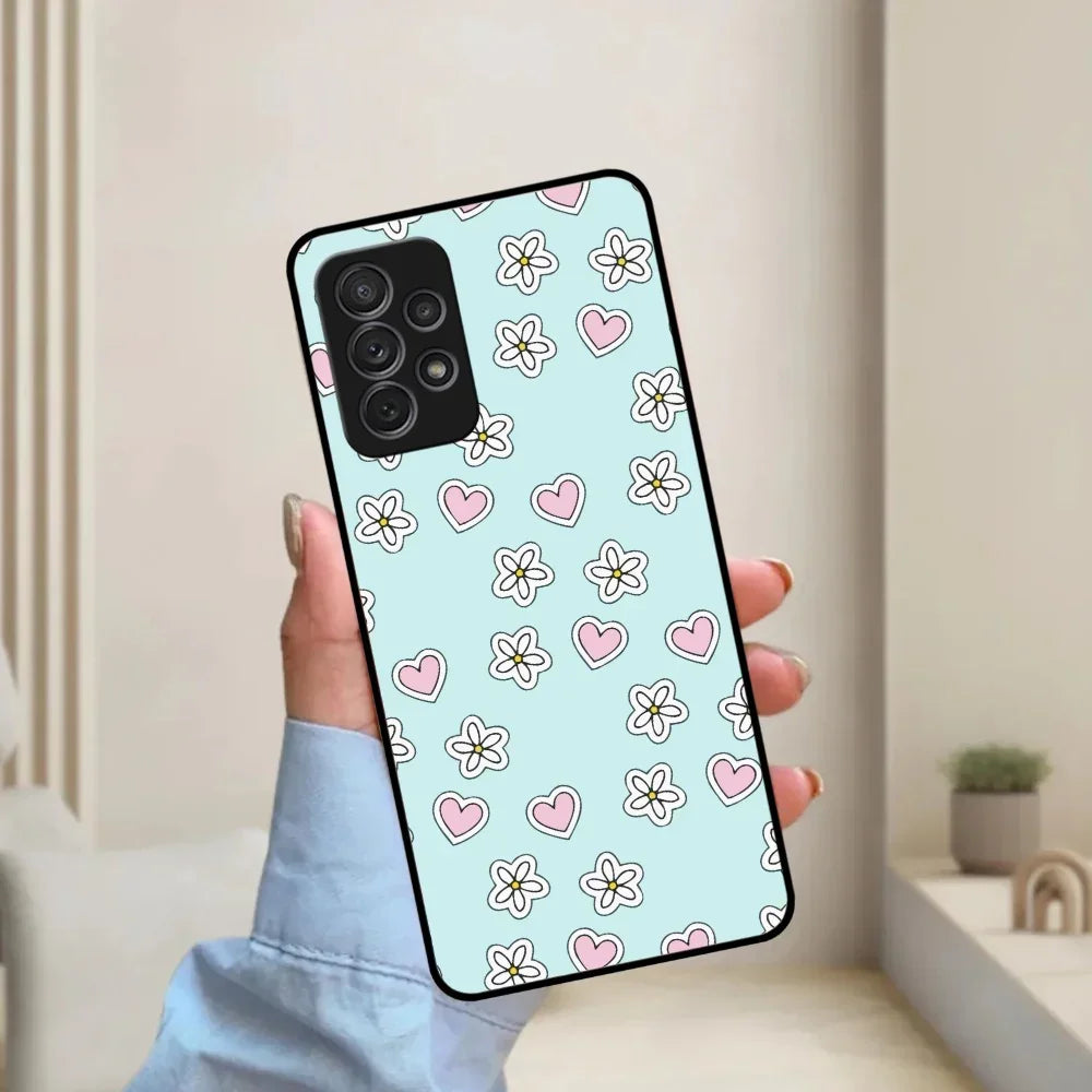 Heart with Blossom Glossy Metal Case Cover For Samsung - ShopOnCliQ
