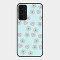 Heart With Blossom Glossy Metal Case Cover For Samsung Galaxy A15 5G