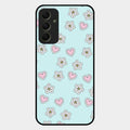 Heart With Blossom Glossy Metal Case Cover For Samsung Galaxy A34 5G