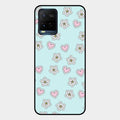 Heart With Blossom Glossy Metal Case Cover For Vivo T1X