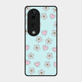 Heart With Blossom Glossy Metal Case Cover For Vivo T3 Ultra
