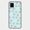 Heart With Blossom Glossy Metal Case Cover For Vivo V20