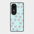 Heart With Blossom Glossy Metal Case Cover For Vivo V40 Pro 5G