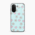 Heart With Blossom Glossy Metal Case Cover For Vivo V60e 5G