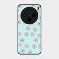 Heart With Blossom Glossy Metal Case Cover For Vivo X200 5G