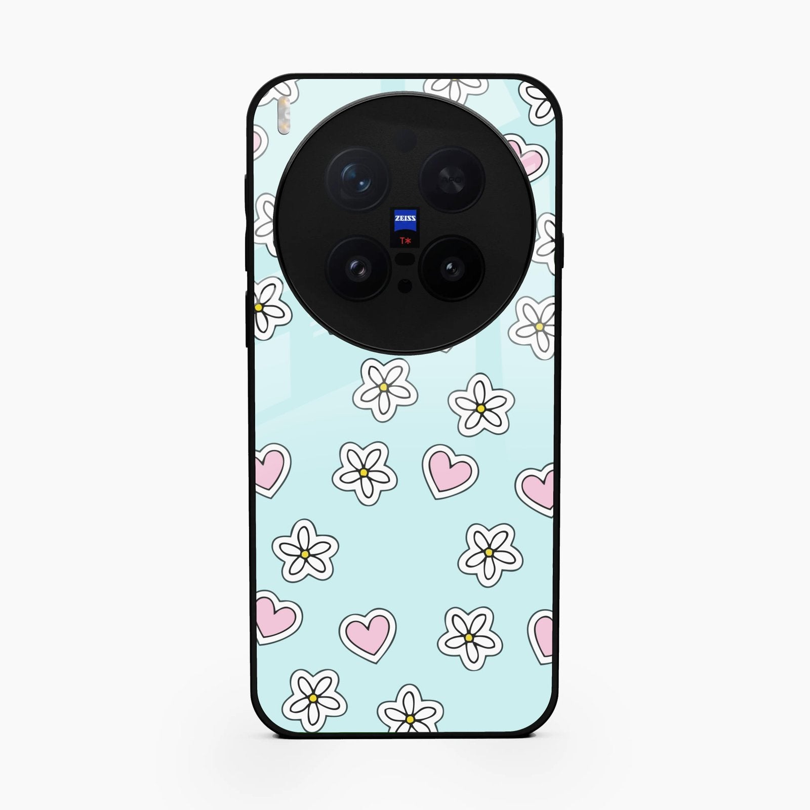 Heart With Blossom Glossy Metal Case Cover For Vivo X300 Pro 5G
