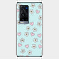 Heart With Blossom Glossy Metal Case Cover For Vivo X60 Pro Plus 5G