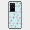 Heart With Blossom Glossy Metal Case Cover For Vivo X70 Pro Plus 5G