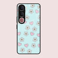 Heart With Blossom Glossy Metal Case Cover For Vivo Y31 5G
