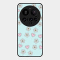 Heart With Blossom Glossy Metal Case Cover For Xiaomi 15 Ultra 5G