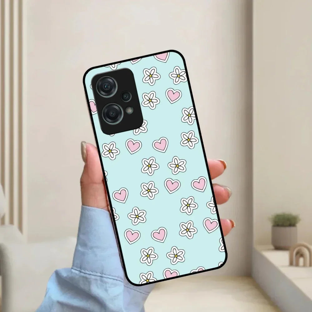 Heart With Flower Glossy Metal Case Cover For OnePlus - ShopOnCliQ