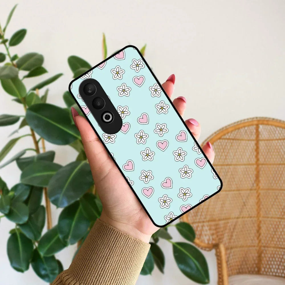 Heart With Flower Glossy Metal Case Cover For OnePlus - ShopOnCliQ