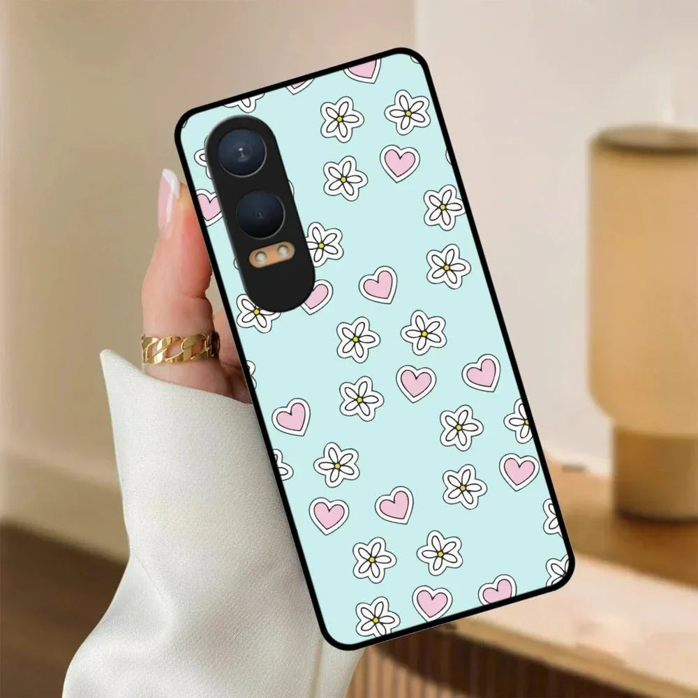 Heart With Flower Glossy Metal Case Cover For OnePlus - ShopOnCliQ