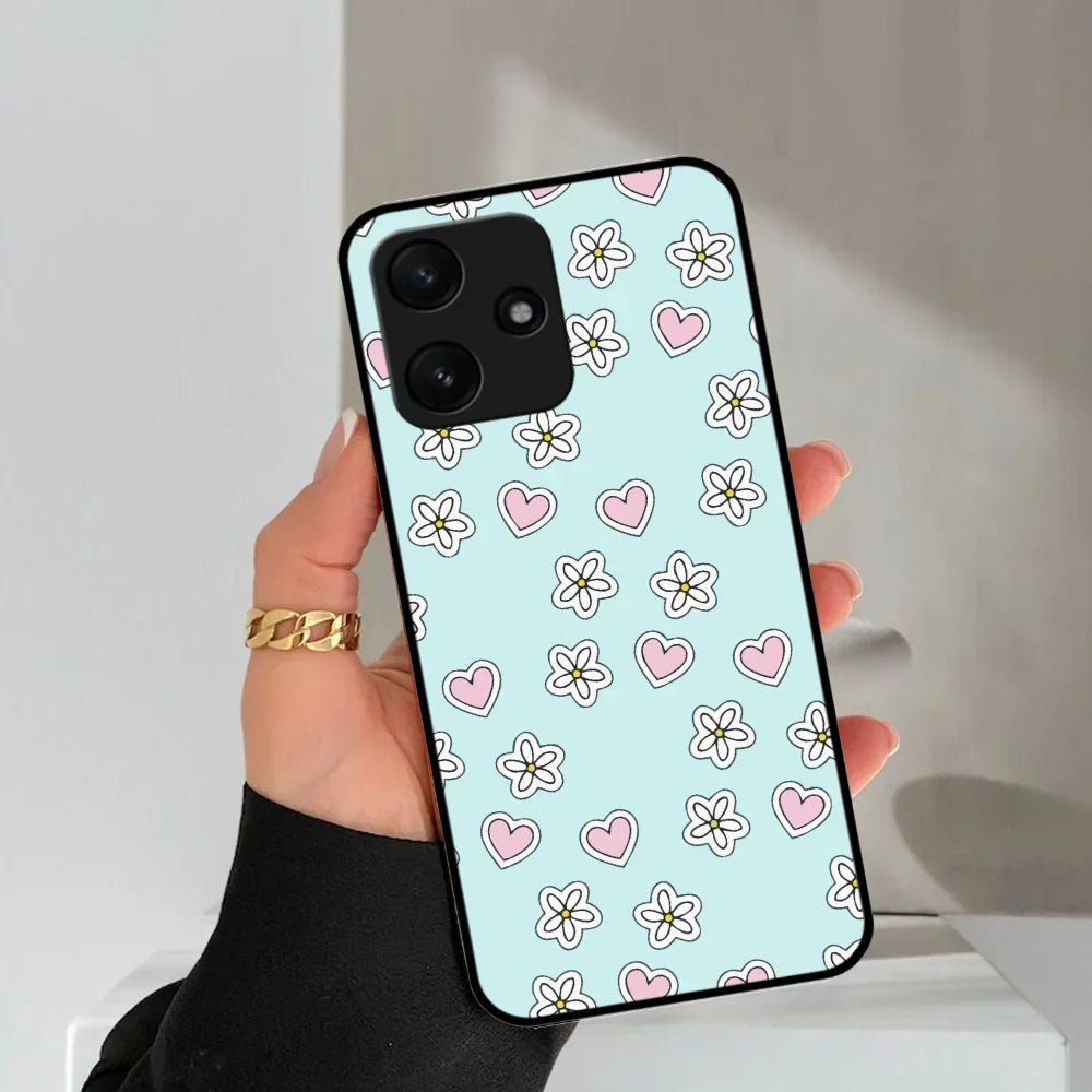 Heart With Flower Glossy Metal Case Cover For Redmi - ShopOnCliQ