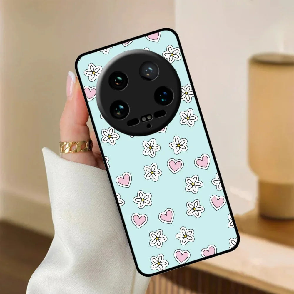 Heart With Flower Glossy Metal Case Cover For Redmi - ShopOnCliQ
