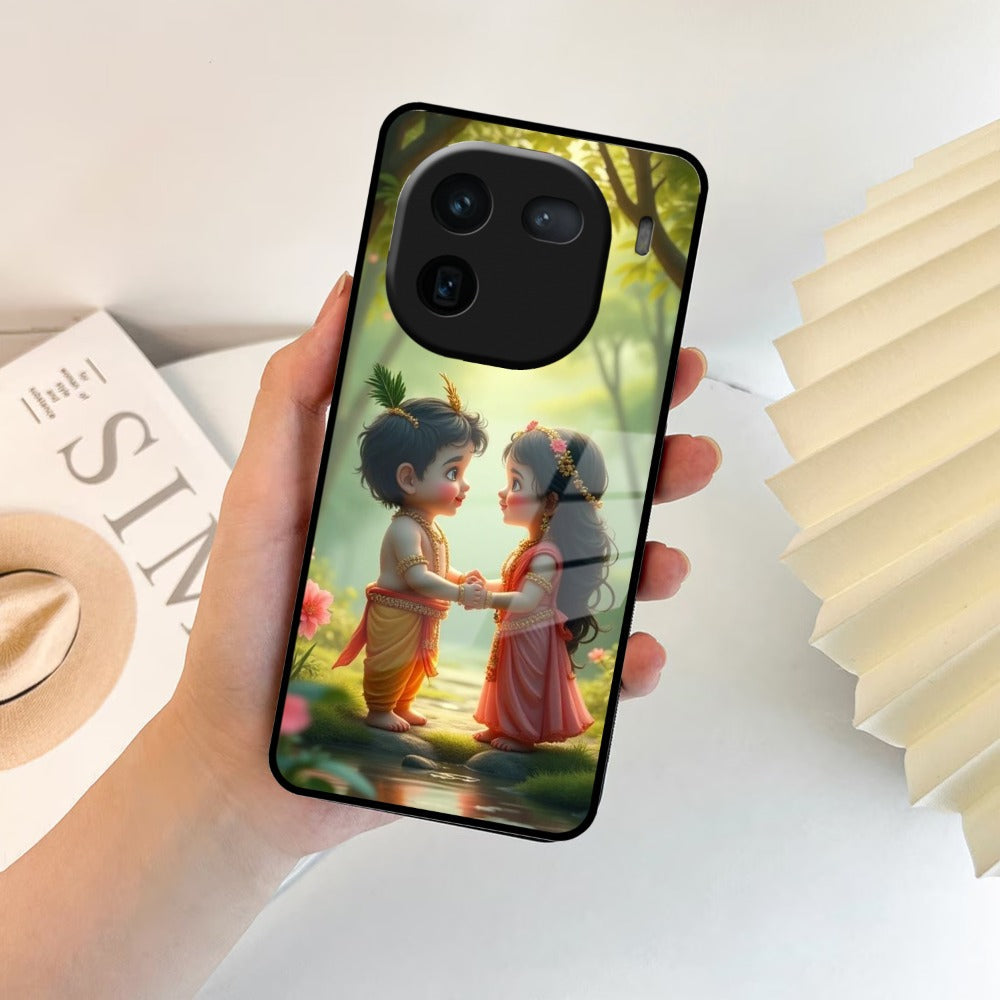 Heavenly Bond Glass Case Cover For iQOO