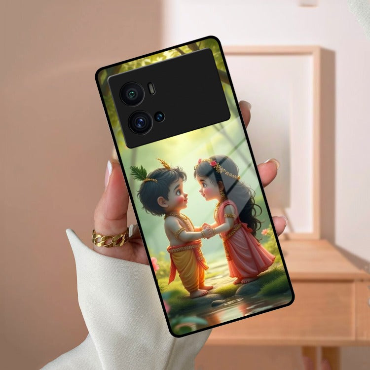 Heavenly Bond Glass Case Cover For iQOO