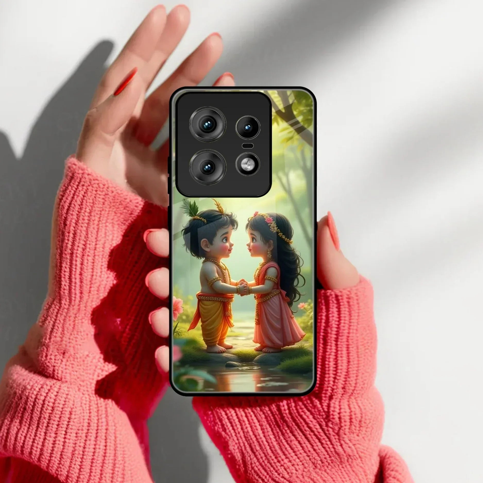Heavenly Bond Glass Case Cover For Motorola - ShopOnCliQ