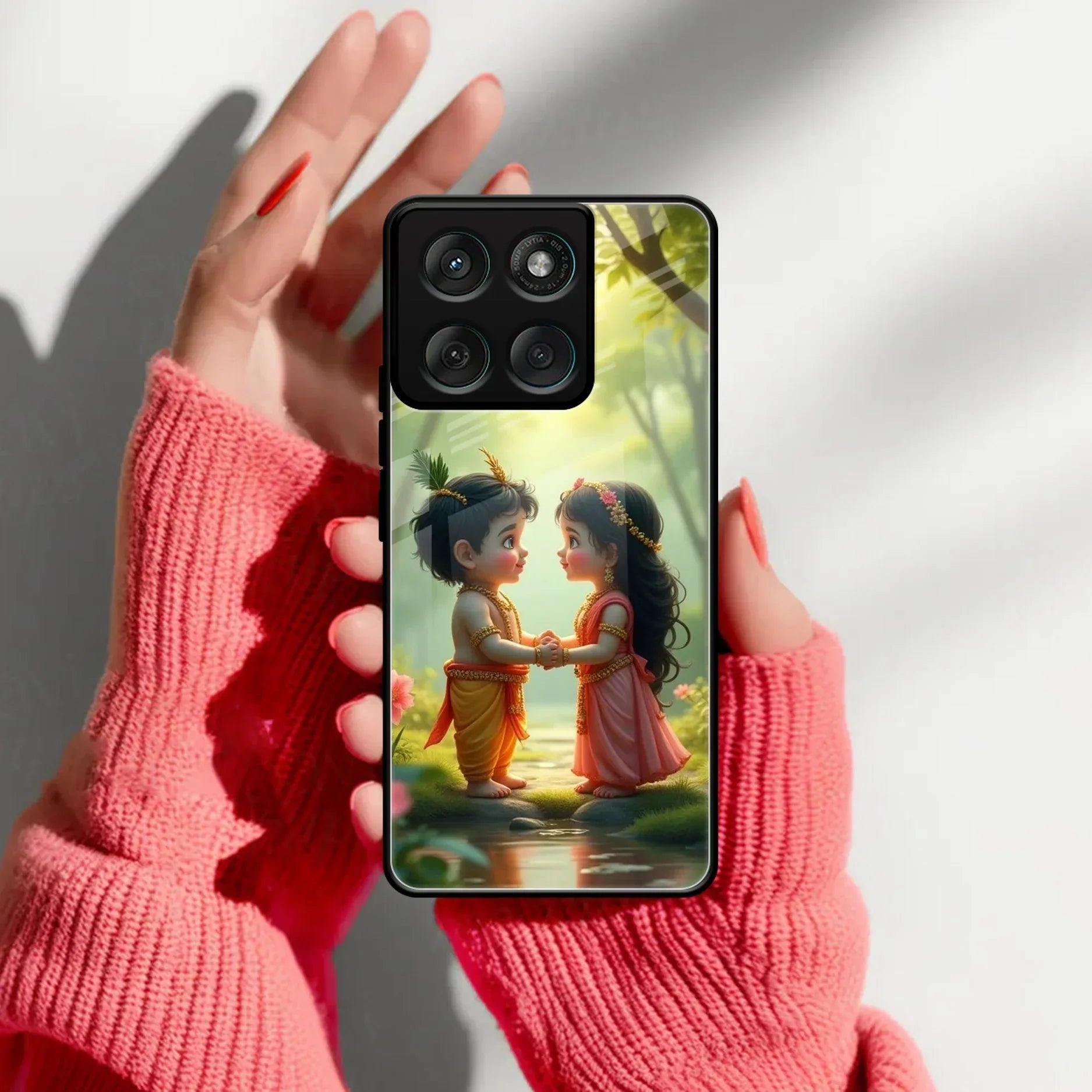 Heavenly Bond Glass Case Cover For Motorola - ShopOnCliQ