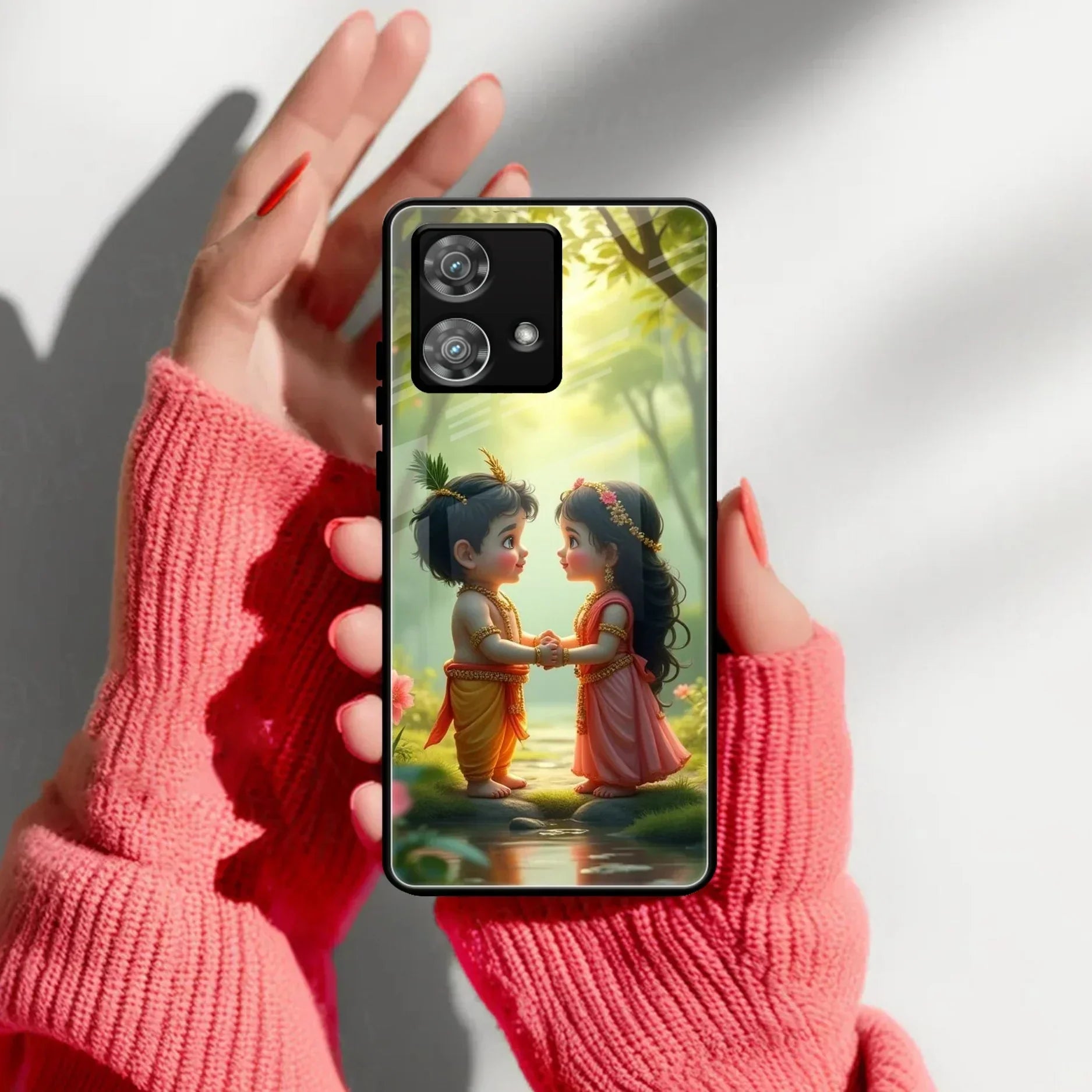Heavenly Bond Glass Case Cover For Motorola - ShopOnCliQ