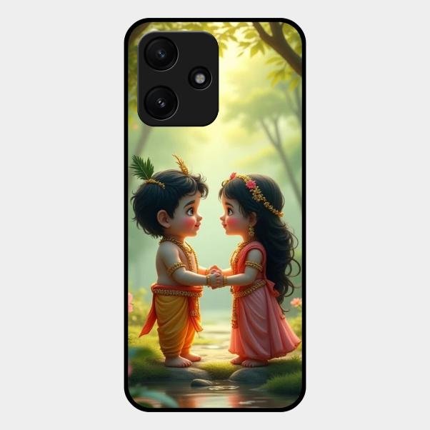 Heavenly Bond Glass Case Cover For Redmi 12 5G