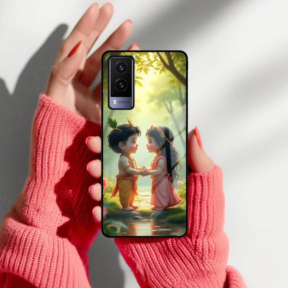 Heavenly Bond Glass Case Cover For iQOO