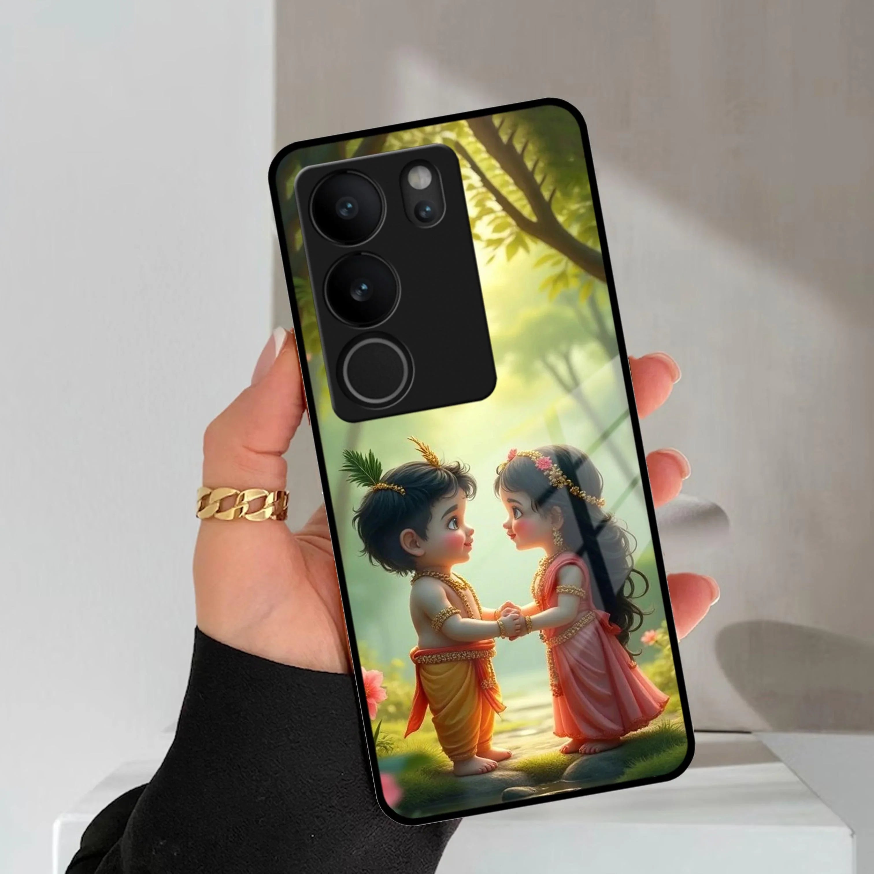 Heavenly Bond Glass Case Cover For Vivo - ShopOnCliQ