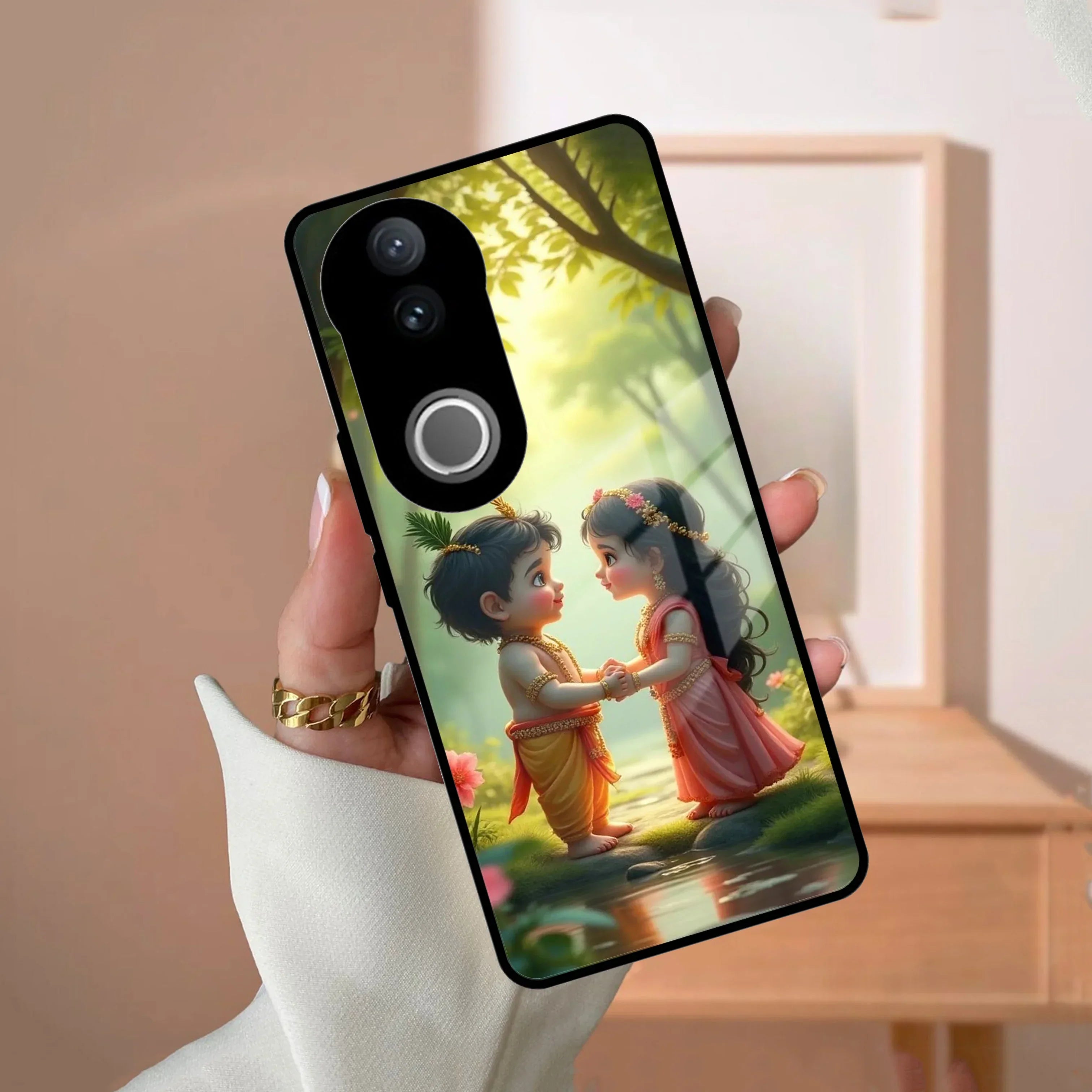 Heavenly Bond Glass Case Cover For Vivo - ShopOnCliQ