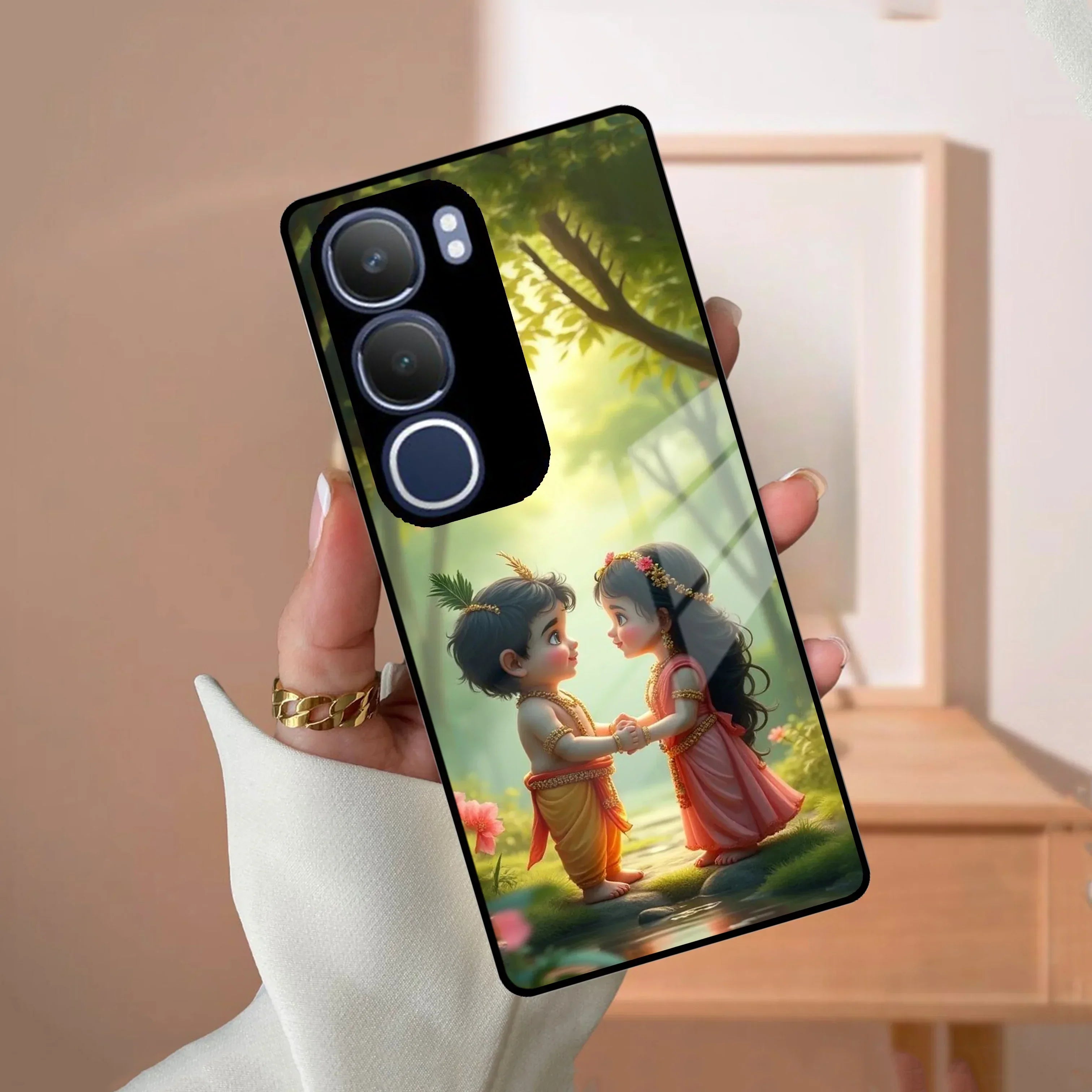 Heavenly Bond Glass Case Cover For Vivo - ShopOnCliQ
