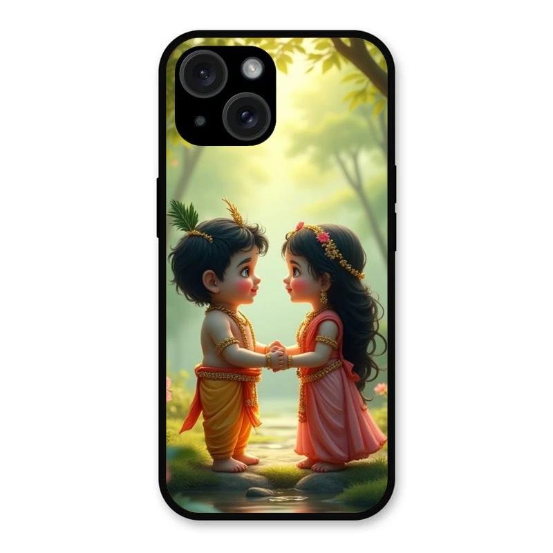 heavenly bond glossy metal case cover for iPhone 15 Plus