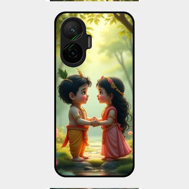 heavenly bond glossy metal case cover for Poco F7 5G